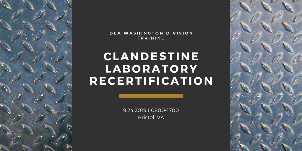 Clandestine Laboratory Recertification training course advertisement