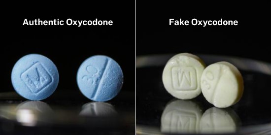 Counterfeit vs Real xanax