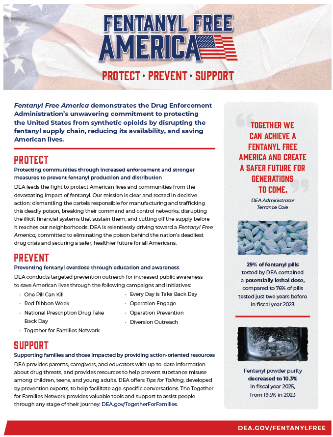 image of the Fentanyl Free America Fact Sheet
