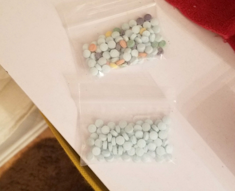 Seized fentanyl pills.