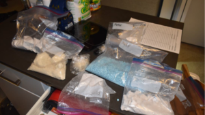 Seized fentanyl pills.