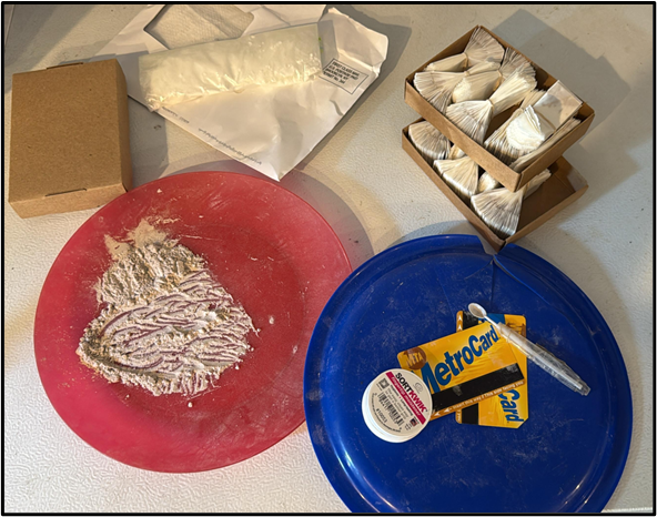 Suspected Narcotics and Glassine Envelopes
