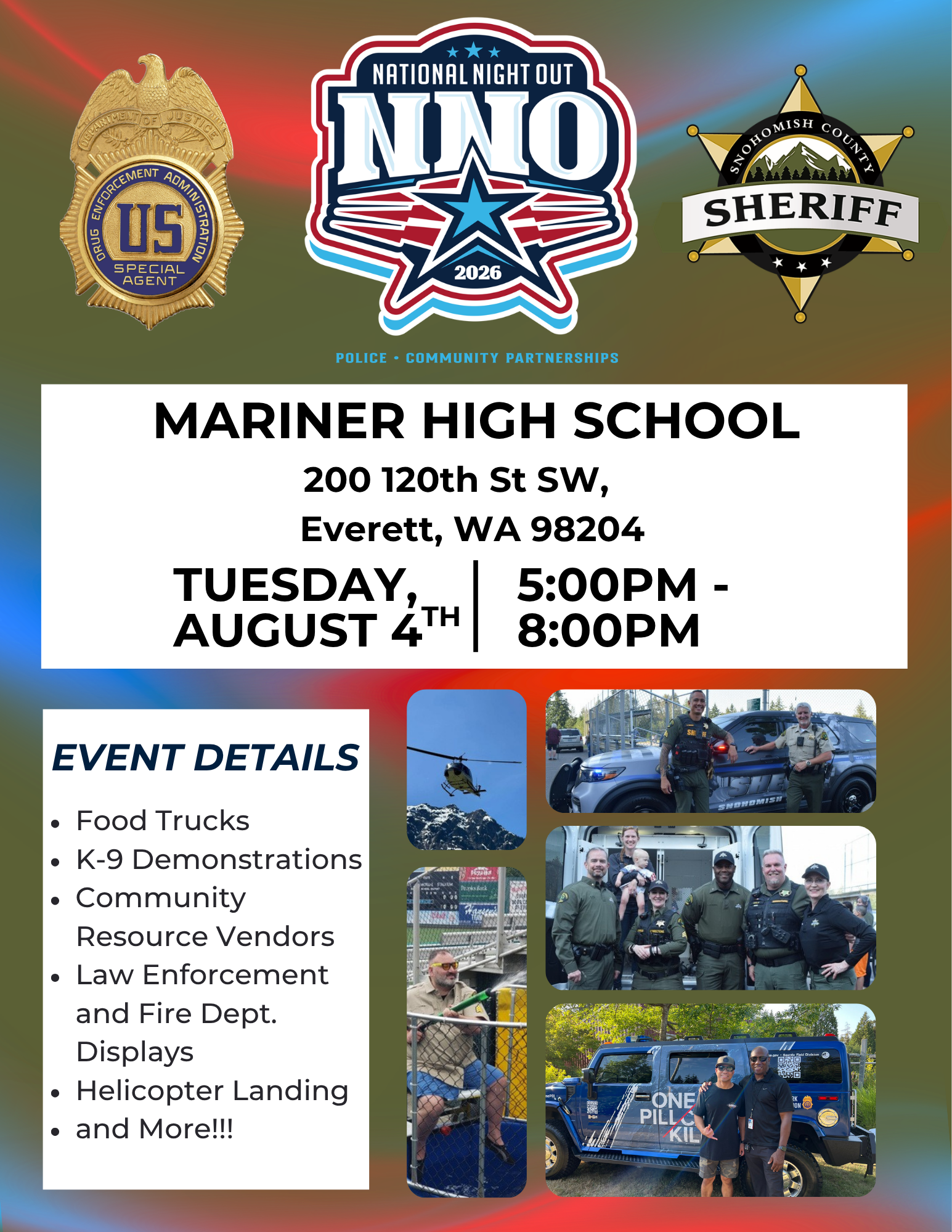 DEA Seattle Joins NNO Event in Everett, WA