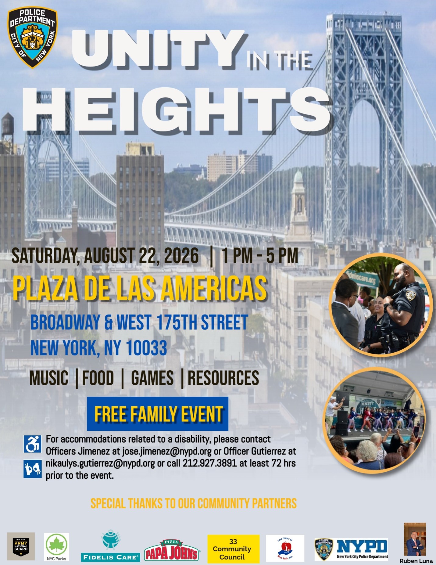 NYPD Unity in the Heights