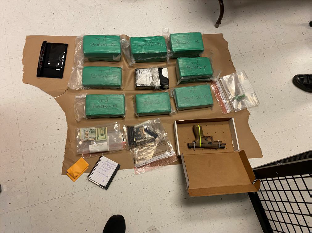 Seized cocaine and firearm