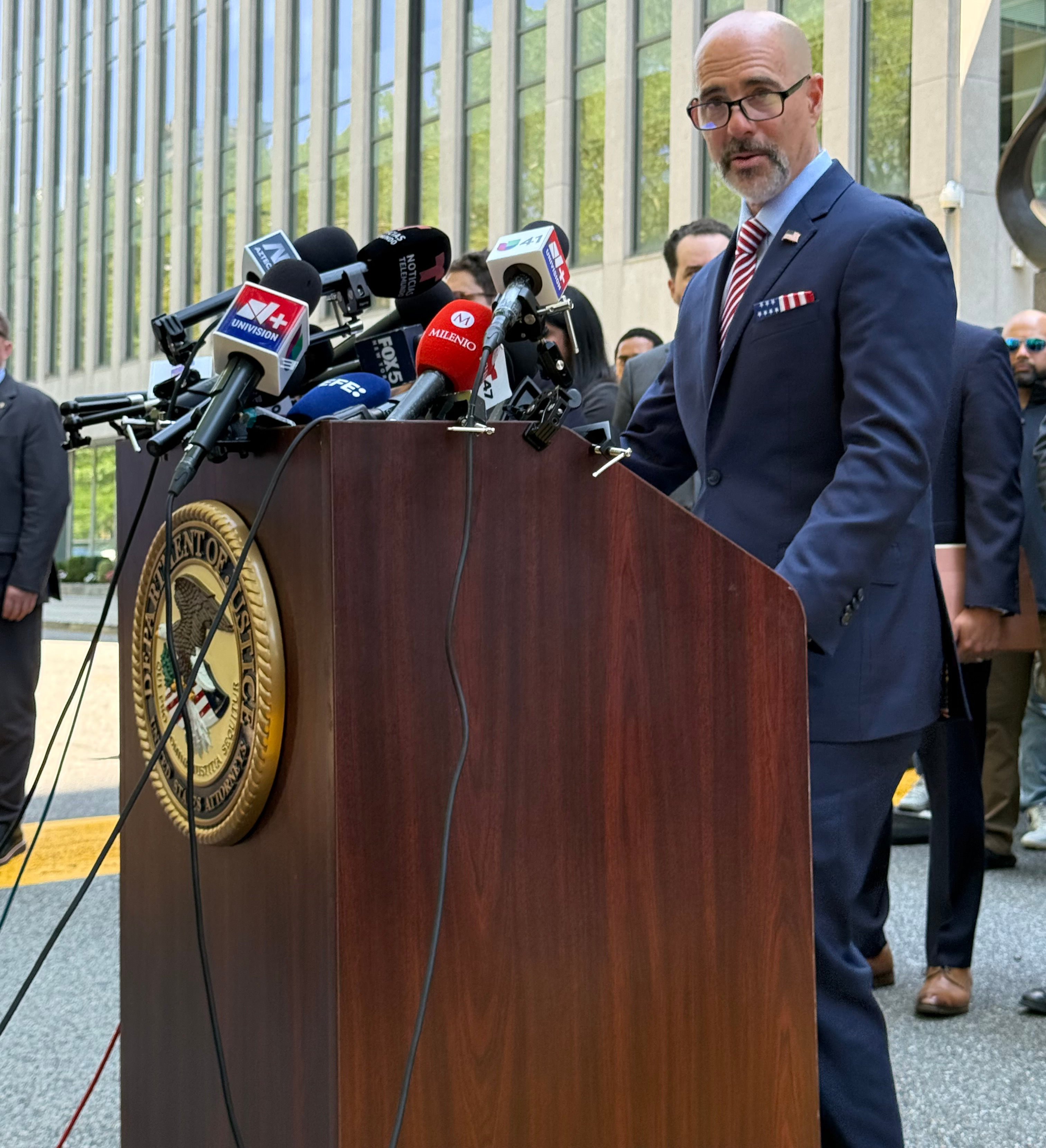 Administrator Cole delivering remarks on the sentencing of Ismael “El Mayo” Zambada Garcia