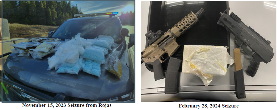 Seized fentanyl meth and firearms.