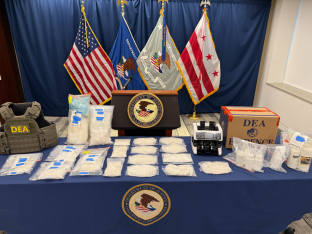 Controlled substances and drug paraphernalia seized by the Drug Enforcement Administration.
