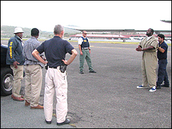 A joint DEA-FBI RICO investigation results in the arrest of VIPD Sgt Jerome Blyden. 