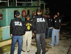DEA agents ready to board the smugglers vessel “Two Brothers” to place crew under arrest.