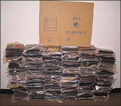 One hundred kilograms cocaine seized from tractor trailer.