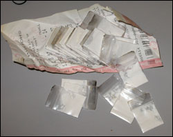 $10 heroin bags seized during Porter County heroin investigation