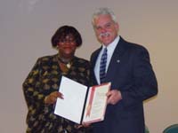 Deborah Holt-Foster and SAC Robert L. Corso.