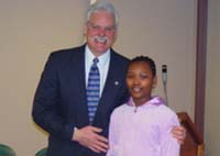 SAC Robert L. Corso and outstanding vocalist Alexjandria Edwards.