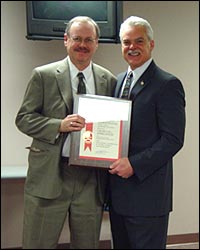 Reverend Peter Nickel and SAC Corso.