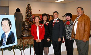 (L to R) Mika Camarena, La Joya ISD Superintendent Dr. Alba Benavides, Principal Jose T. Garcia, School Board Secretary Jose A. 