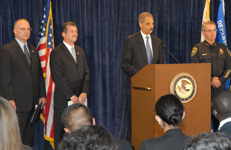 SAC Tim Landrum of the LADF and SAC Ralph 