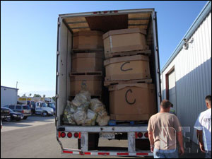 Pallets in Trailor Seized in San Bernardino County. 