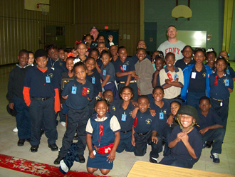 Special Agent George Cazenavette visited Kate Middleton School in Gretna, Louisiana