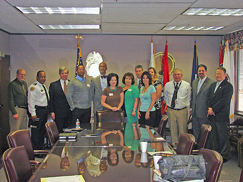 Photo L to R: Robert Young, Public Relations, NOPD, Marlon Defillo, Assistant Superintendent NOPD, Rafael Goyeneche III, Metropolitan Crime Commission, Dennis Bagneris Jr., SAC Jimmy S. Fox III, Gina Warner, Kathy English, USAO, US Attorney Jim Letten, Melaine Talia - N.O. Police Foundation, Kathleen Whalen, Larry H. DeBlieux, Sean T. Fearns, DEA Museum Director, A/GS Alan Clesi (Mr. Bagneris, Mrs. Warner, and Mrs.Whalen are representatives of The Greater New Orleans After School Partnership). 