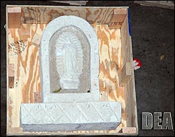 Drug Traffickers concealed bricks of cocaine inside religious statues of the Virgin Mary