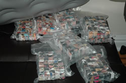 packaged bags of heroin