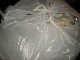 Large bag of prepackaged heroin that was branded with “Starbucks”