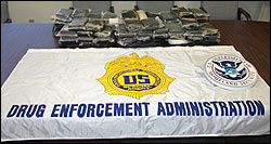 Meth and cocaine seized in the operation.