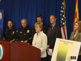 DEA SAC Elizabeth W. Kempshall with Arizona Police Chiefs