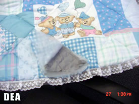 photo - This baby blanket was used to hide heroin.