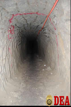 Cross Border Tunnel [Photos provided by the Government of Mexico military and the Secretaria de Seguridad Publica (SSP)]