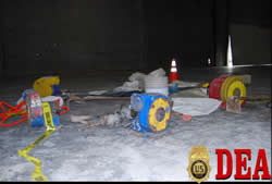 Cross Border Tunnel [Photos provided by the Government of Mexico military and the Secretaria de Seguridad Publica (SSP)]