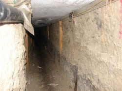Cross Border Tunnel [Photos provided by the Government of Mexico military and the Secretaria de Seguridad Publica (SSP)]
