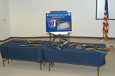 Seized High Powered Assault Weapons
