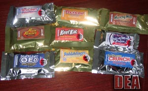 Some of the laced candy seized in the operation.