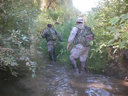 DEA Agent and Local Law Enforcement Officer make their way to a hidden marijuana plot in Franklin County, Washington. 
