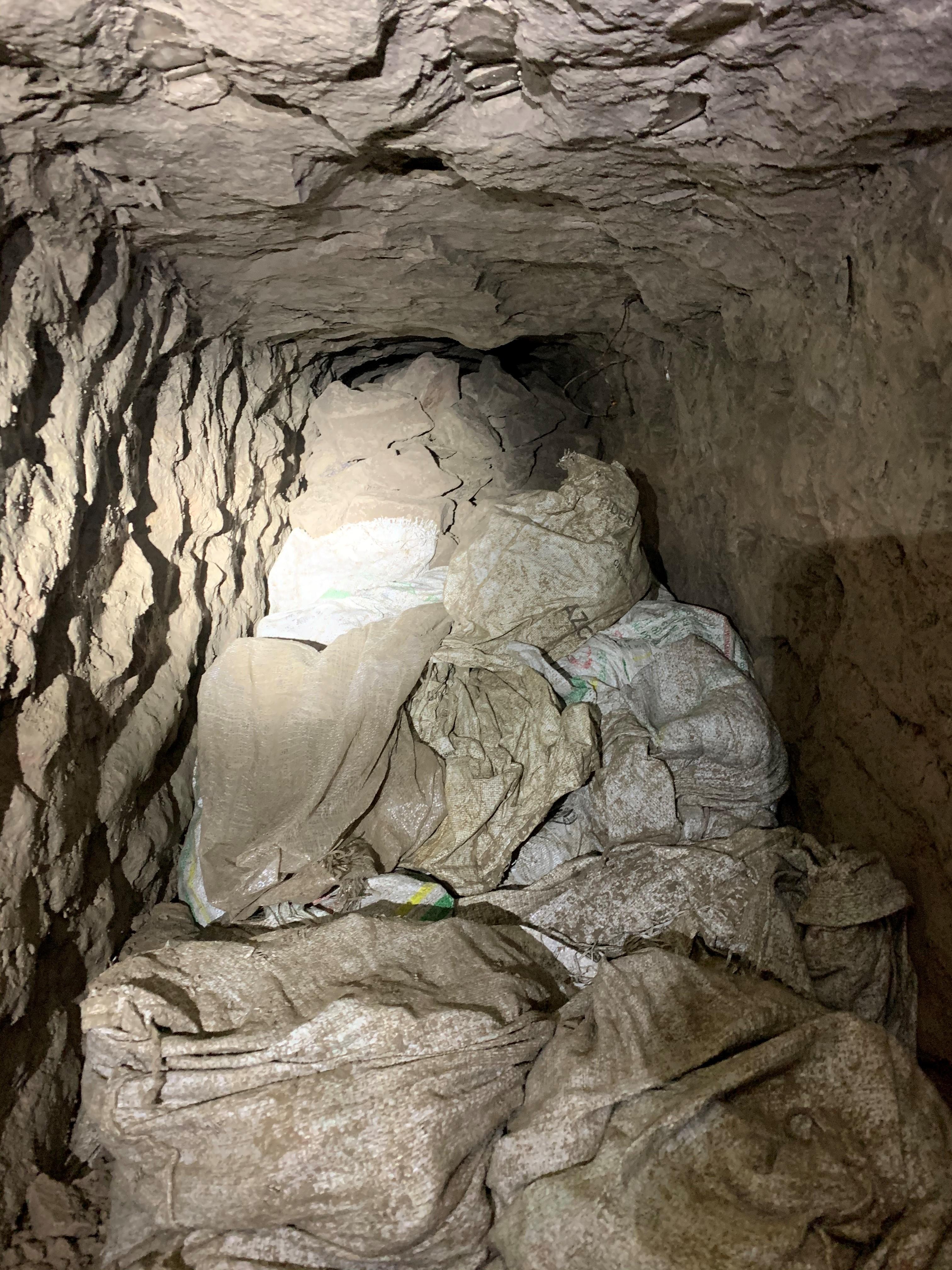 Photograph of backfill used on the San Diego end of the tunnel.