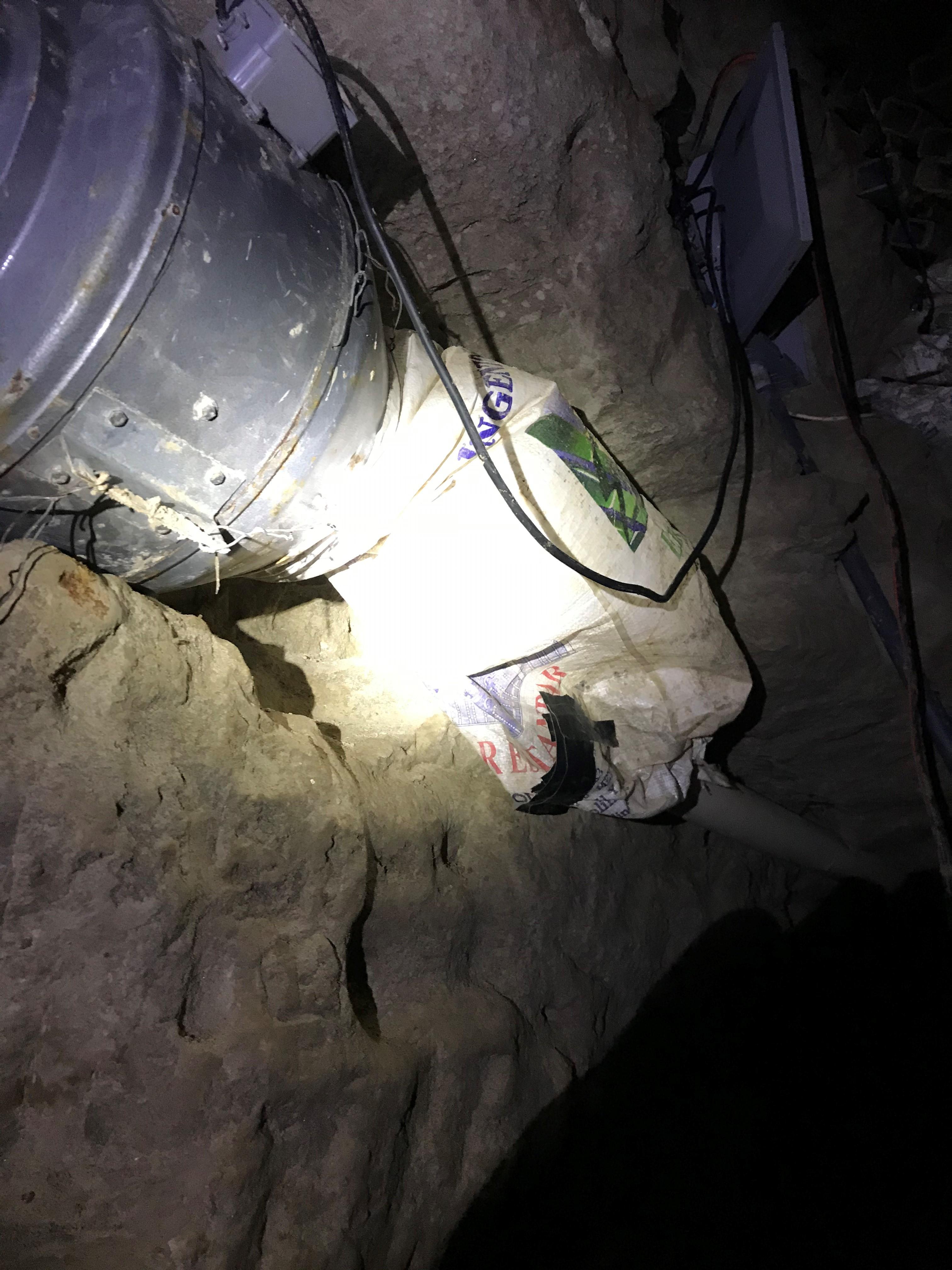 Photograph of the ventilation system in the San Diego tunnel.