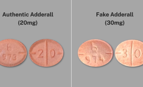 Authentic vs Fake Adderall