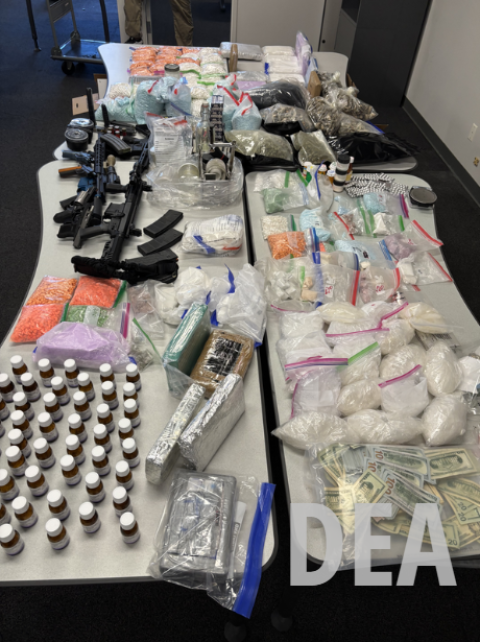 LA Seizure with Drugs, Guns and Cash