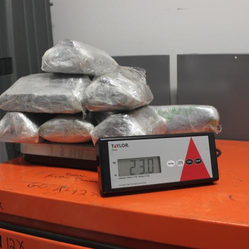 Heroin-fentanyl seizure on scale