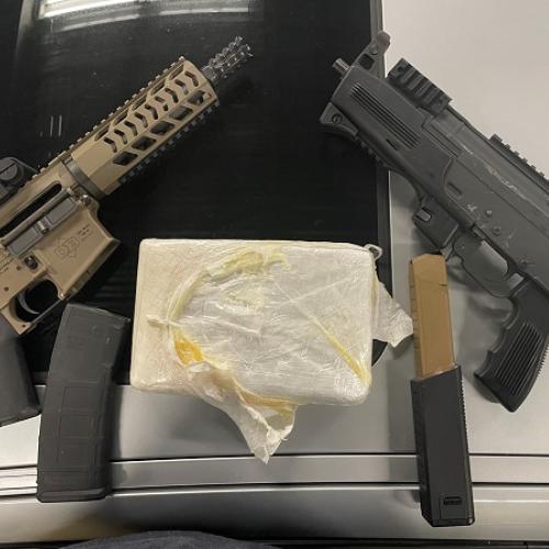 Firearms and drugs seized