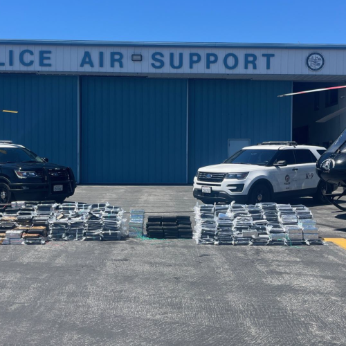 Photo of seized items, presented at Air Support