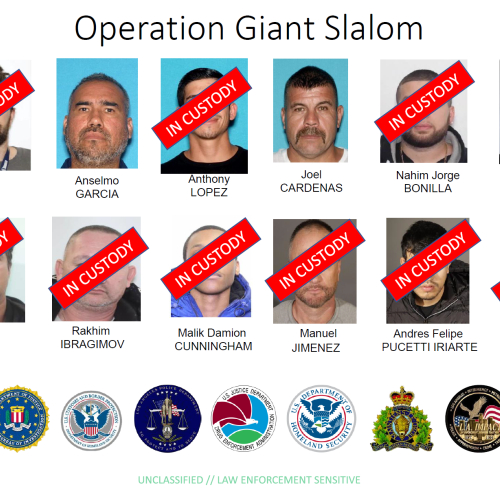 Poster of fugitives sought.