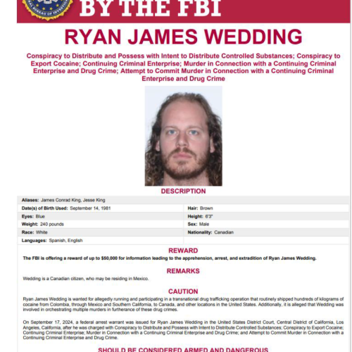 Wanted flyer of Ryan Wedding