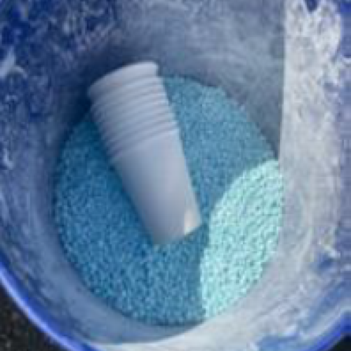 Seized bucket of fentanyl.