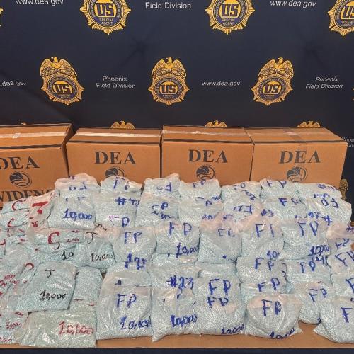 DEA Display of 700,000 Pills Seizure