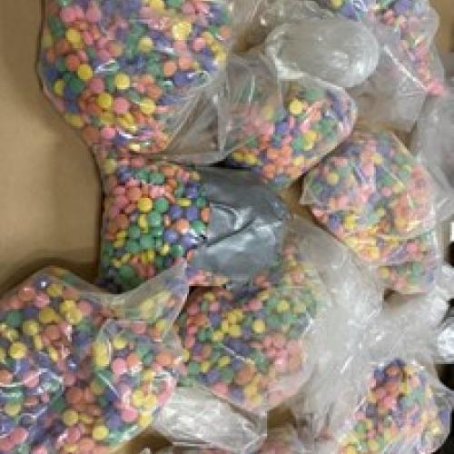 Rainbow fentanyl seized during investigation.