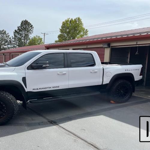 White Truck in front of storage unit