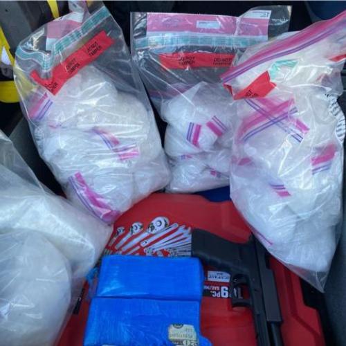 Fresno- 24 pounds of crystal meth seized.
